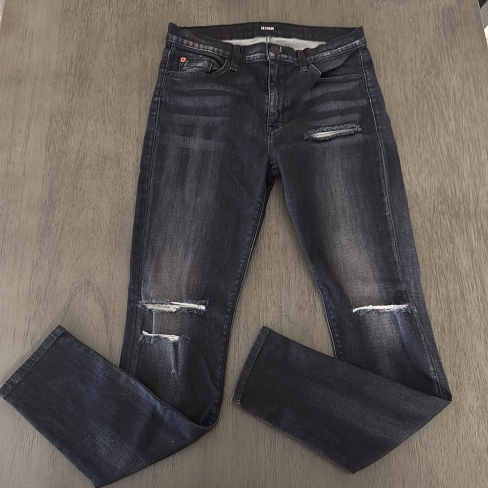 Hudson Distressed Skinny Jeans – Dark Wash, Women’s 28 / Size 6